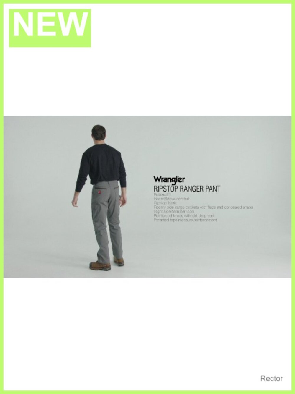 Wrangler Riggs Workwear Mens Ranger Work Utility Pants Relaxed Fit Ripstop - Picture 6 of 6